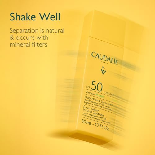 Caudalie Vinosun Protect Daily Mineral Sunscreen SPF50 - 50 mL (1.7 Fl Oz) - Face Sun Protection Avelisse