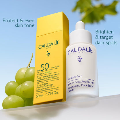Caudalie Vinosun Protect Daily Mineral Sunscreen SPF50 - 50 mL (1.7 Fl Oz) - Face Sun Protection Avelisse