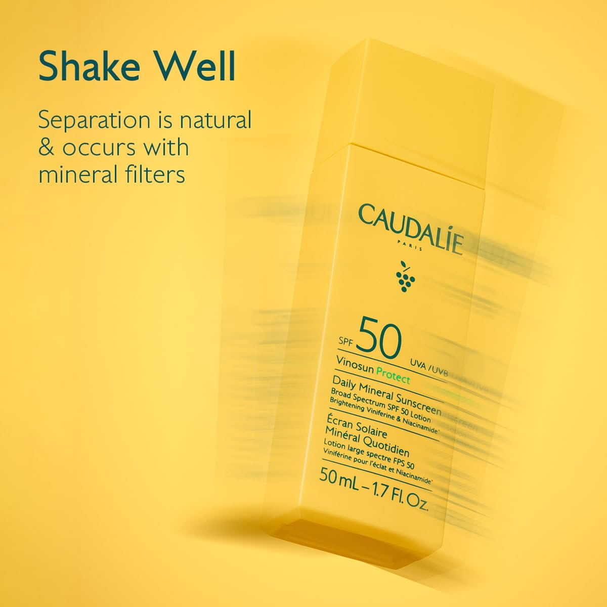 Caudalie Vinosun Protect Daily Mineral Sunscreen SPF50 - 50 mL (1.7 Fl Oz) - Face Sun Protection Avelisse