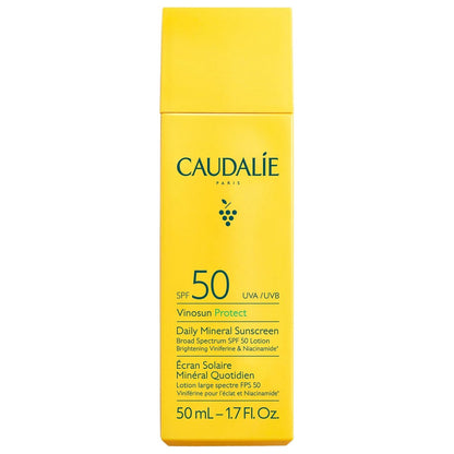 Caudalie Vinosun Protect Daily Mineral Sunscreen SPF50 - 50 mL (1.7 Fl Oz) - Face Sun Protection Avelisse