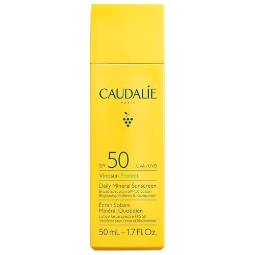 Caudalie Vinosun Protect Daily Mineral Sunscreen SPF50 - 50 mL (1.7 Fl Oz) - Face Sun Protection Avelisse