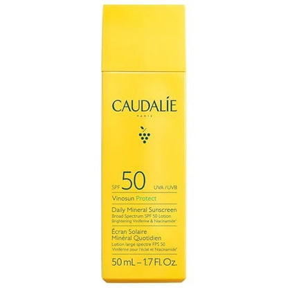 Caudalie Vinosun Protect Daily Mineral Sunscreen SPF50 - 50 mL (1.7 Fl Oz) - Face Sun Protection Avelisse