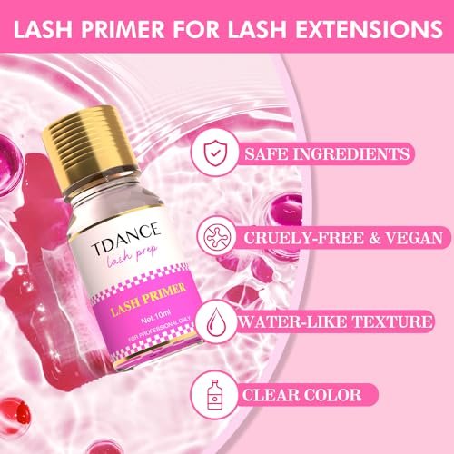 TDANCE Lash Primer for Lash Extensions – Professional Eyelash Extension Primer Protein Clean, 10ml – Increases Adhesive Bonding Power & Retention - görsel 4