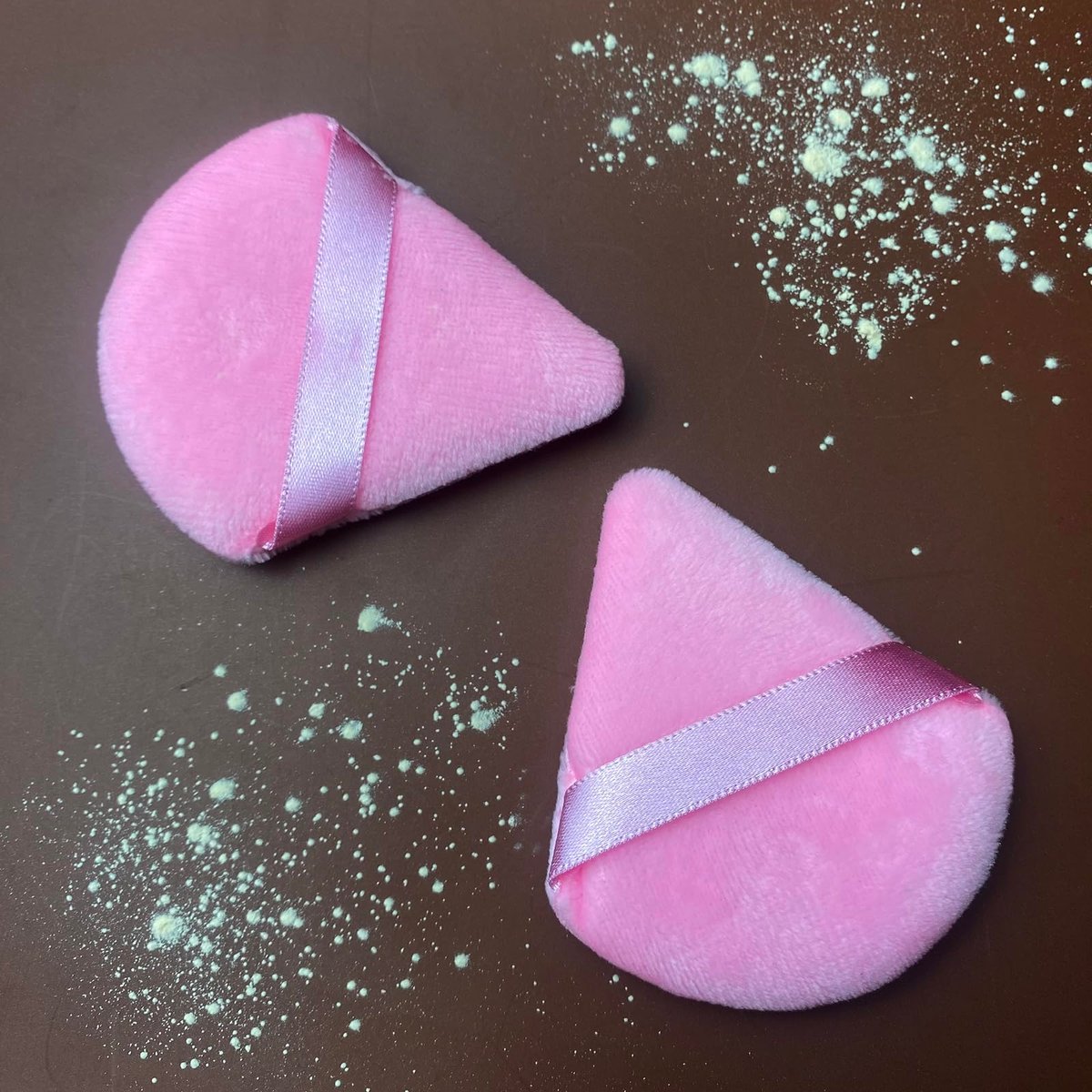 9 Pcs Pink Triangle Powder Puff Makeup Puff - Soft Synthetic Sponge for Loose Powder, Foundation, and Cosmetic Application - görsel 3