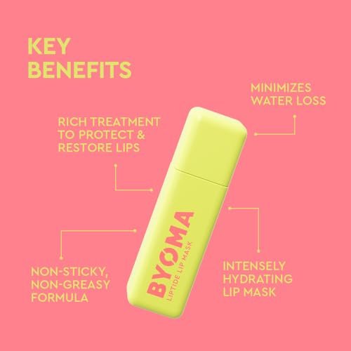 BYOMA Liptide Lip Mask - Lightweight Overnight Lip Treatment with Peptides, Babassu Oil & AHA - Hydrating, Exfoliating Balm (0.16 oz) - görsel 6