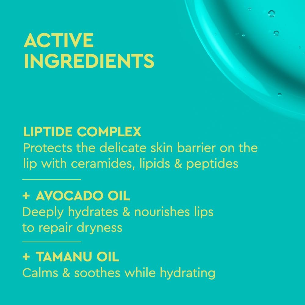 BYOMA Liptide Lip Oil - Glossy, Non-Sticky Lip Treatment with Peptides, Avocado & Tamanu Oils - Softens, Plumps, Hydrates - 0.16 oz Avelisse