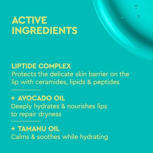BYOMA Liptide Lip Oil - Glossy, Non-Sticky Lip Treatment with Peptides, Avocado & Tamanu Oils - Softens, Plumps, Hydrates - 0.16 oz Avelisse