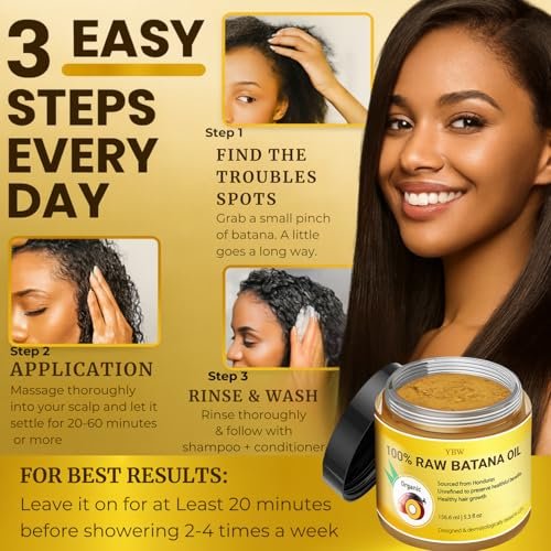 Raw Batana Oil for Hair Growth – 100% Pure & Natural Honduras Oil by Dr. Sebi Organic (5.3 oz) - görsel 6