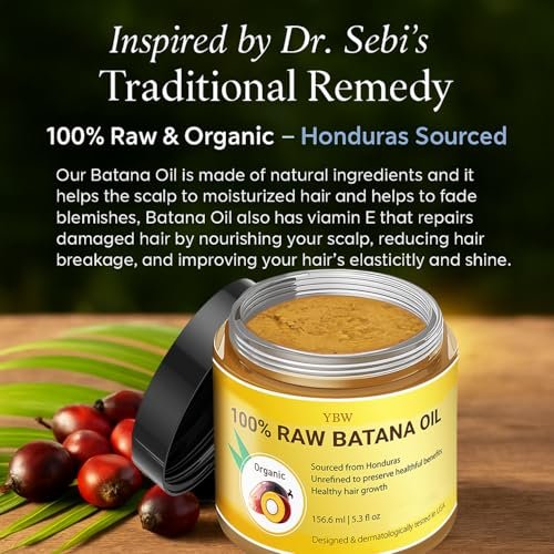 Raw Batana Oil for Hair Growth – 100% Pure & Natural Honduras Oil by Dr. Sebi Organic (5.3 oz) - görsel 4