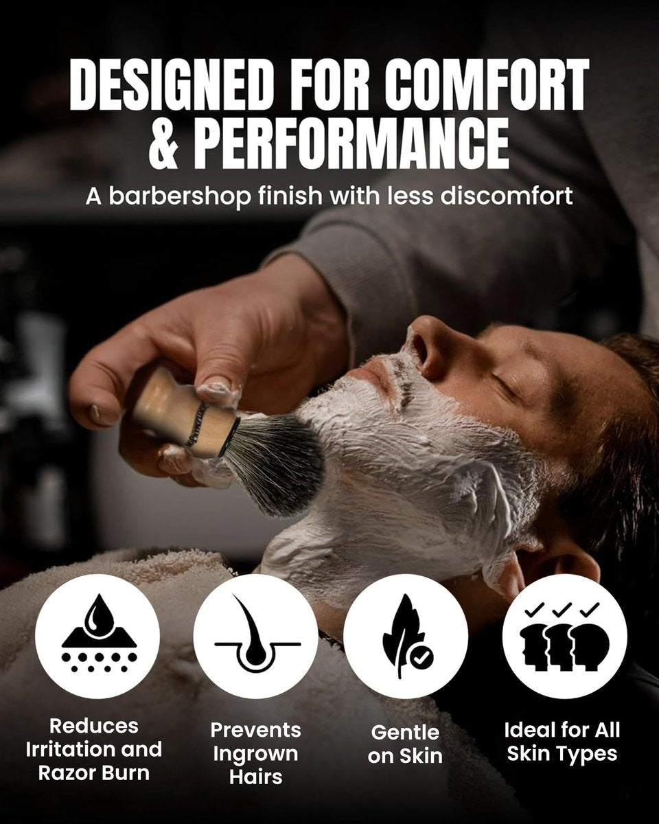 Gentleman Jon Complete Shaving Brush Kit – Vintage Wet Shave Set for Men with Brush, Bowl, Soap & Stand, Barber-Style 4-Piece Gift Set Avelisse