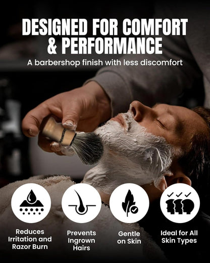 Gentleman Jon Complete Shaving Brush Kit – Vintage Wet Shave Set for Men with Brush, Bowl, Soap & Stand, Barber-Style 4-Piece Gift Set Avelisse