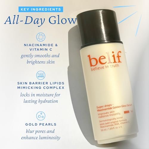belif Vitamin C Golden Glow Serum – Brightening Luminizer & Hydrating Primer with Niacinamide & PHA Avelisse