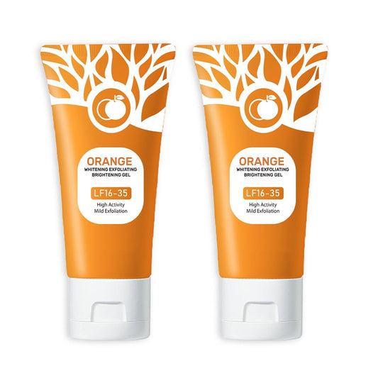 Ezyuanchly Orange Exfoliating Gel - Deep Cleansing & Moisturizing Face and Body Scrub (2-Pack)