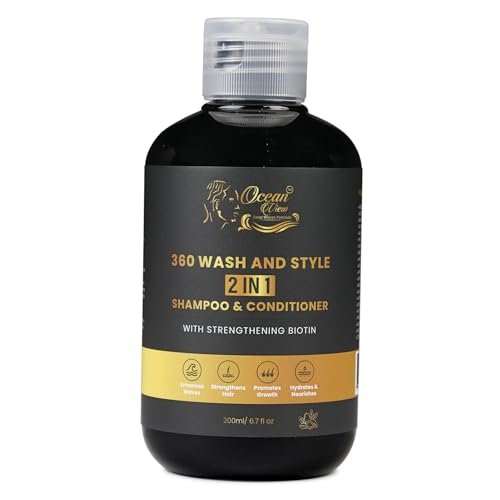 Ocean View Deep Waves Pomade 360 Waves Wash Shampoo - 6.7 fl oz for Defined Waves and Healthy Hair Avelisse