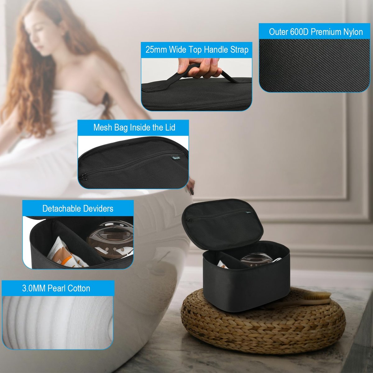 Beautyflier Waxing Kit Storage Bag – Portable Protective Travel Case for Tress Wellness Digital All-in-One Wax Warmer (Bag Only) - görsel 5