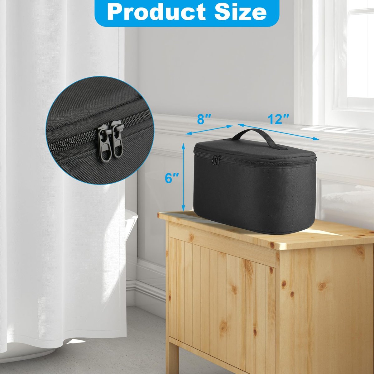Beautyflier Waxing Kit Storage Bag – Portable Protective Travel Case for Tress Wellness Digital All-in-One Wax Warmer (Bag Only) - görsel 7