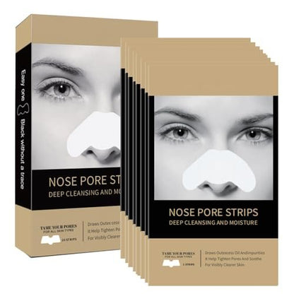 Caunmy Blackhead Remover Nose Pore Strips - Deep Cleansing & Moisturizing Clear-Up Strips for Blackheads, 20 Count, Unisex