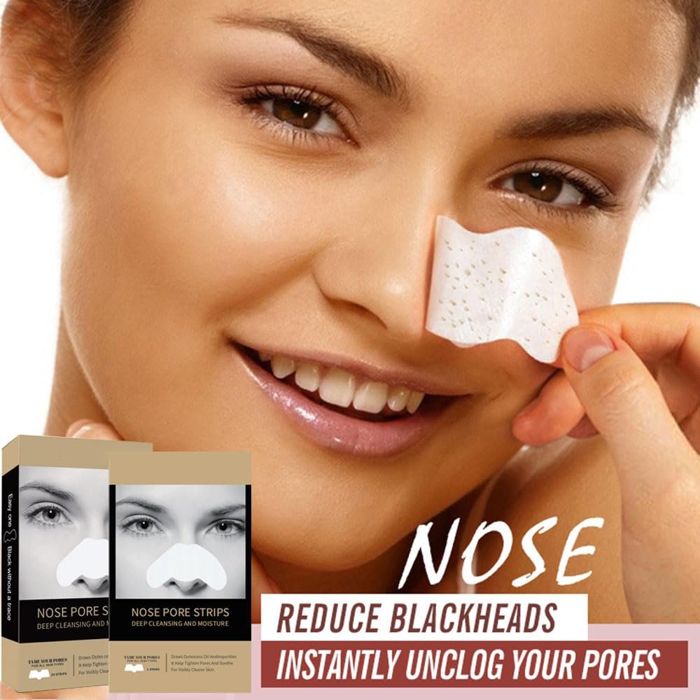 Caunmy Blackhead Remover Nose Pore Strips - Deep Cleansing & Moisturizing Clear-Up Strips for Blackheads, 20 Count, Unisex - görsel 4