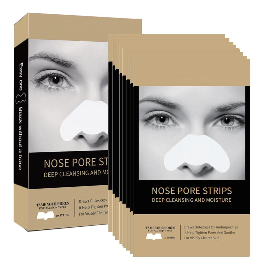 Caunmy Blackhead Remover Nose Pore Strips - Deep Cleansing & Moisturizing Clear-Up Strips for Blackheads, 20 Count, Unisex - görsel 2