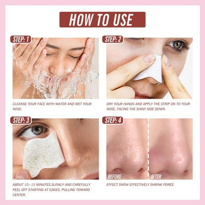 Caunmy Blackhead Remover Nose Pore Strips - Deep Cleansing & Moisturizing Clear-Up Strips for Blackheads, 20 Count, Unisex