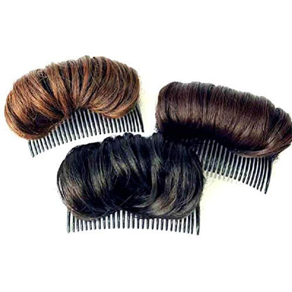 Stylebest Volume Hair Base Invisible Hair Pad - Light Brown, Dark Brown, Black - Bun Maker Insert Tool for Women