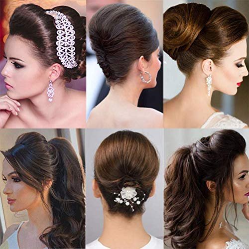 Stylebest Volume Hair Base Invisible Hair Pad - Light Brown, Dark Brown, Black - Bun Maker Insert Tool for Women - görsel 8