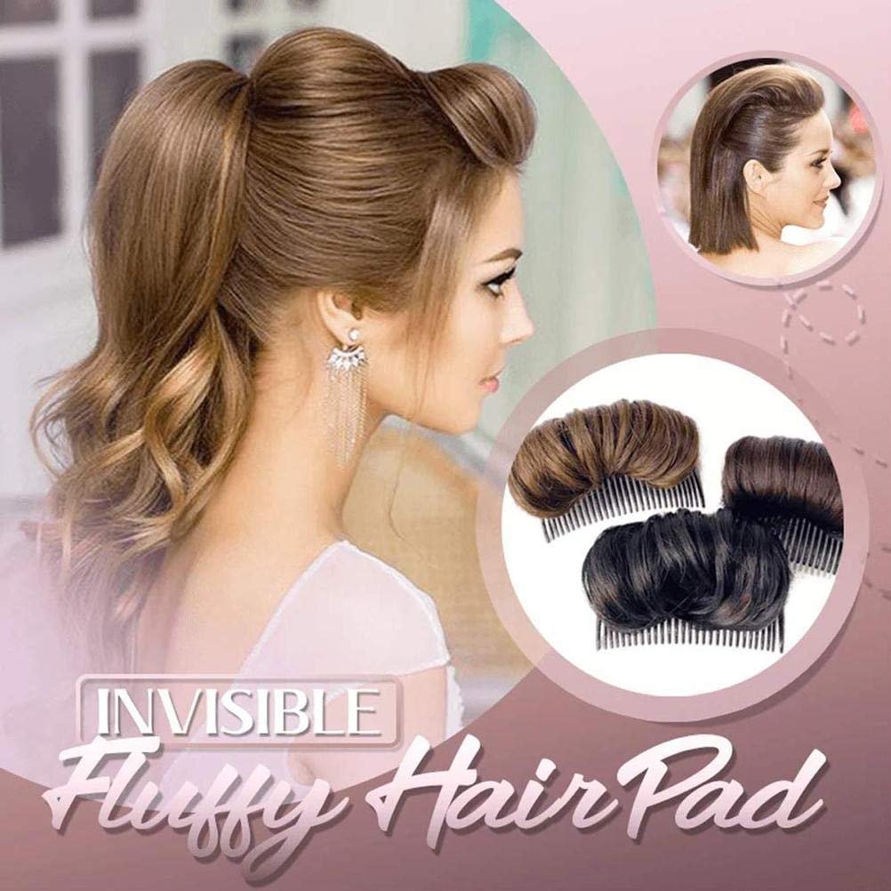 Stylebest Volume Hair Base Invisible Hair Pad - Light Brown, Dark Brown, Black - Bun Maker Insert Tool for Women - görsel 5