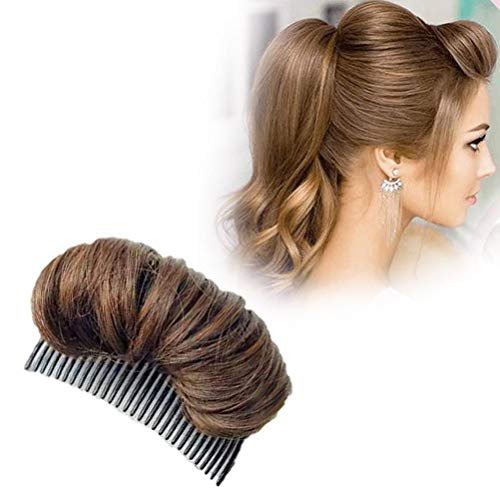 Stylebest Volume Hair Base Invisible Hair Pad - Light Brown, Dark Brown, Black - Bun Maker Insert Tool for Women - görsel 10