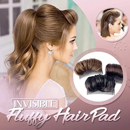 Stylebest Volume Hair Base Invisible Hair Pad - Light Brown, Dark Brown, Black - Bun Maker Insert Tool for Women - görsel 6