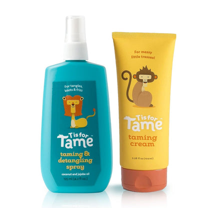 T is for Tame - Natural Conditioner Spray & Smoothing Hair Cream for Frizz, Flyaways & Static, All Hair Types, Made in the USA - 4.2 fl oz & 3.38 fl oz Avelisse