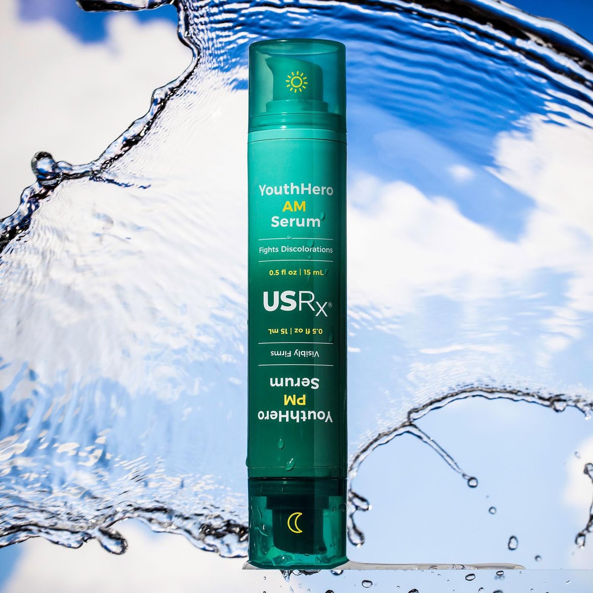 Urban Skin Rx Youthhero AM/PM 2-in-1 Dual-Formula Day & Night Facial Serums – Improves Discolorations & Sun Damage, Supports Elasticity, Reduces Rough Texture, Fine Lines & Wrinkles, 1 Fl Oz Total Avelisse