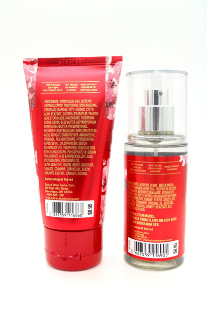 Japanese Cherry Blossom Travel Size Fine Fragrance Mist and Body Cream Bundle Set