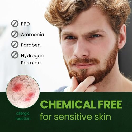Herb Speedy Herb For Men Mustache & Beard Dye – Soft Black (1 Pack) – PPD-Free, Ammonia-Free, Vegan & Gentle for Sensitive Skin Avelisse