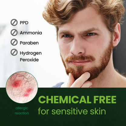 Herb Speedy Herb For Men Mustache & Beard Dye – Soft Black (1 Pack) – PPD-Free, Ammonia-Free, Vegan & Gentle for Sensitive Skin Avelisse