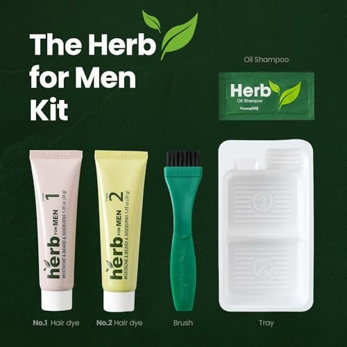 Herb Speedy Herb For Men Mustache & Beard Dye – Soft Black (1 Pack) – PPD-Free, Ammonia-Free, Vegan & Gentle for Sensitive Skin Avelisse