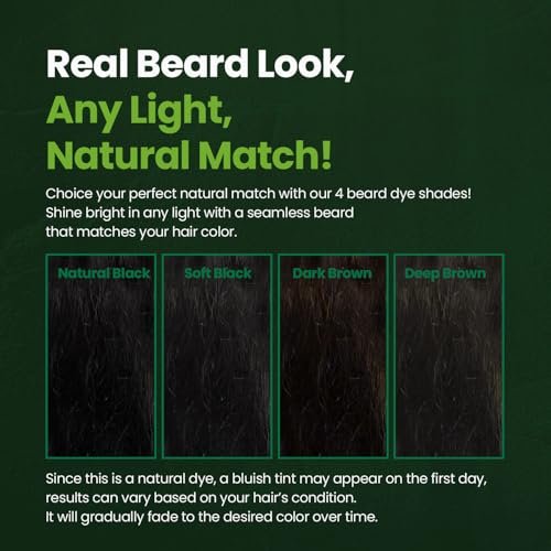 Herb Speedy Herb For Men Mustache & Beard Dye – Soft Black (1 Pack) – PPD-Free, Ammonia-Free, Vegan & Gentle for Sensitive Skin Avelisse
