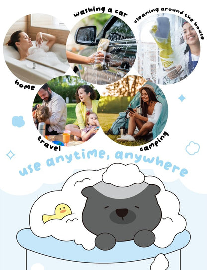 KULOSORY Disposable Bath Sponge White 24-Pack – Portable Travel & Camping Shower Supplies Avelisse