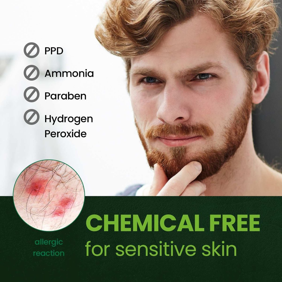 Herb Speedy Mustache & Beard Dye - Nature Black, PPD-Free, Ammonia-Free, Vegan, Gentle for Sensitive Skin (1 Pack, 2.12 Fl Oz) Avelisse