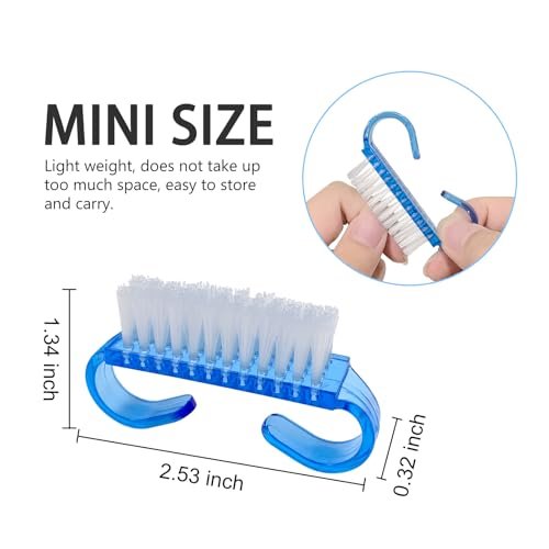 4 Pack Handle Grip Nail Brushes - Colorful Mini Fingernail Brush for Hand Scrub Cleaning - for Women and Men - görsel 4