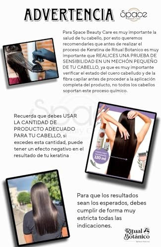 Keratina Ritual Botanico Organic Vegan Progressive Hair Straightening Kit - 250ml + 120ml Thermo Protector with Applicator Brush & Instructions Avelisse