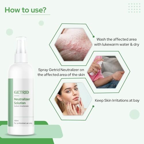 Getrid Chemical Peel Neutralizer Spray (100 ml / 33.8 fl oz) pH Balancing Sodium Bicarbonate Mist for Skin Care - Hydrating Toner for Facial Peels Avelisse