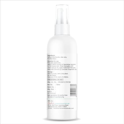 Getrid Chemical Peel Neutralizer Spray (100 ml / 33.8 fl oz) pH Balancing Sodium Bicarbonate Mist for Skin Care - Hydrating Toner for Facial Peels Avelisse