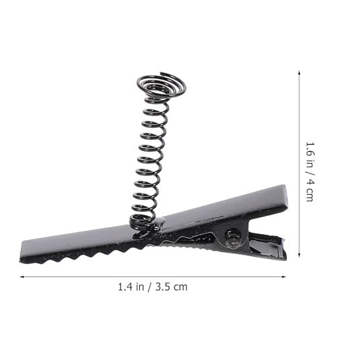 Abaodam 100Pcs Metal Duckbill Hair Clips with Spring - Black Alligator Clips for DIY Bows, Crafts & Rave Sprouts Avelisse