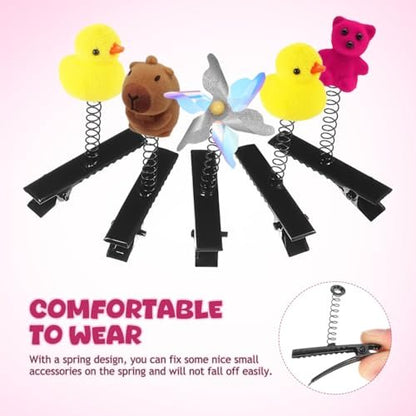 Abaodam 100Pcs Metal Duckbill Hair Clips with Spring - Black Alligator Clips for DIY Bows, Crafts & Rave Sprouts Avelisse