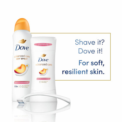 Dove Advanced Care Antiperspirant Deodorant Stick, Peach & Chamomile Tea, 2.6 oz (Pack of 4) Avelisse
