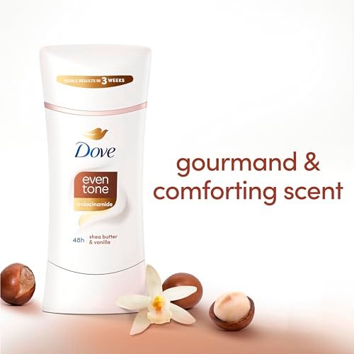 Dove Antiperspirant Deodorant Stick Even Tone Shea Butter & Vanilla (Pack of 3) – 48H Odor & Sweat Protection, Skin Restoration with Niacinamide, Visible Results in 3 Weeks, 2.6 oz Each - görsel 3