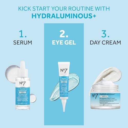 No7 HydraLuminous+ Cooling Under Eye Gel - – Hydrating Hyaluronic Acid: Known for its ability to attract and – Image 10