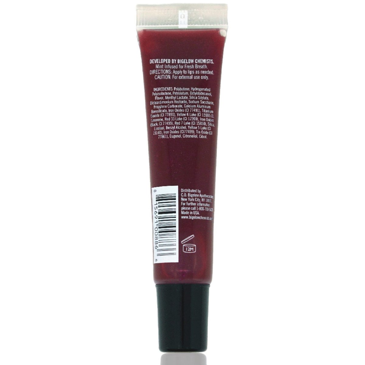 C.O. Bigelow Plum Mentha Lip Tint Trio - Pack of 3 Purple Tinted Lip Gloss with Peppermint Oil, High Shine Finish, 0.5 oz Each Avelisse