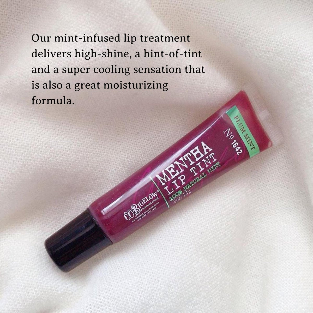 C.O. Bigelow Plum Mentha Lip Tint Trio - Pack of 3 Purple Tinted Lip Gloss with Peppermint Oil, High Shine Finish, 0.5 oz Each Avelisse