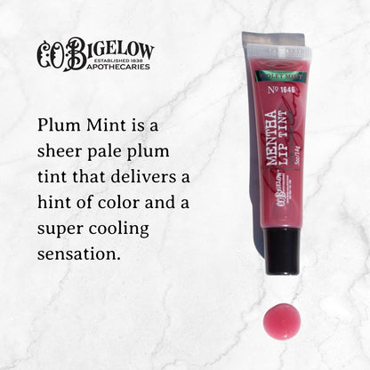 C.O. Bigelow Plum Mentha Lip Tint Trio - Pack of 3 Purple Tinted Lip Gloss with Peppermint Oil, High Shine Finish, 0.5 oz Each Avelisse